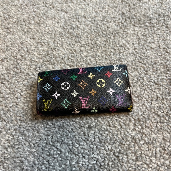 Louis Vuitton monogram multicolor‎ 4 noir key holder wallet